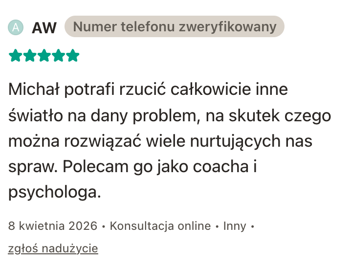 Zrzut opinii użytkownika AW z profilu ZnanyLekarz
